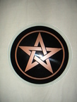 Plaque de verre avec pentagramme