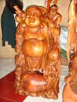bouddha en bois suar 80 cm